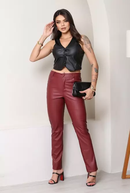 calça couro
